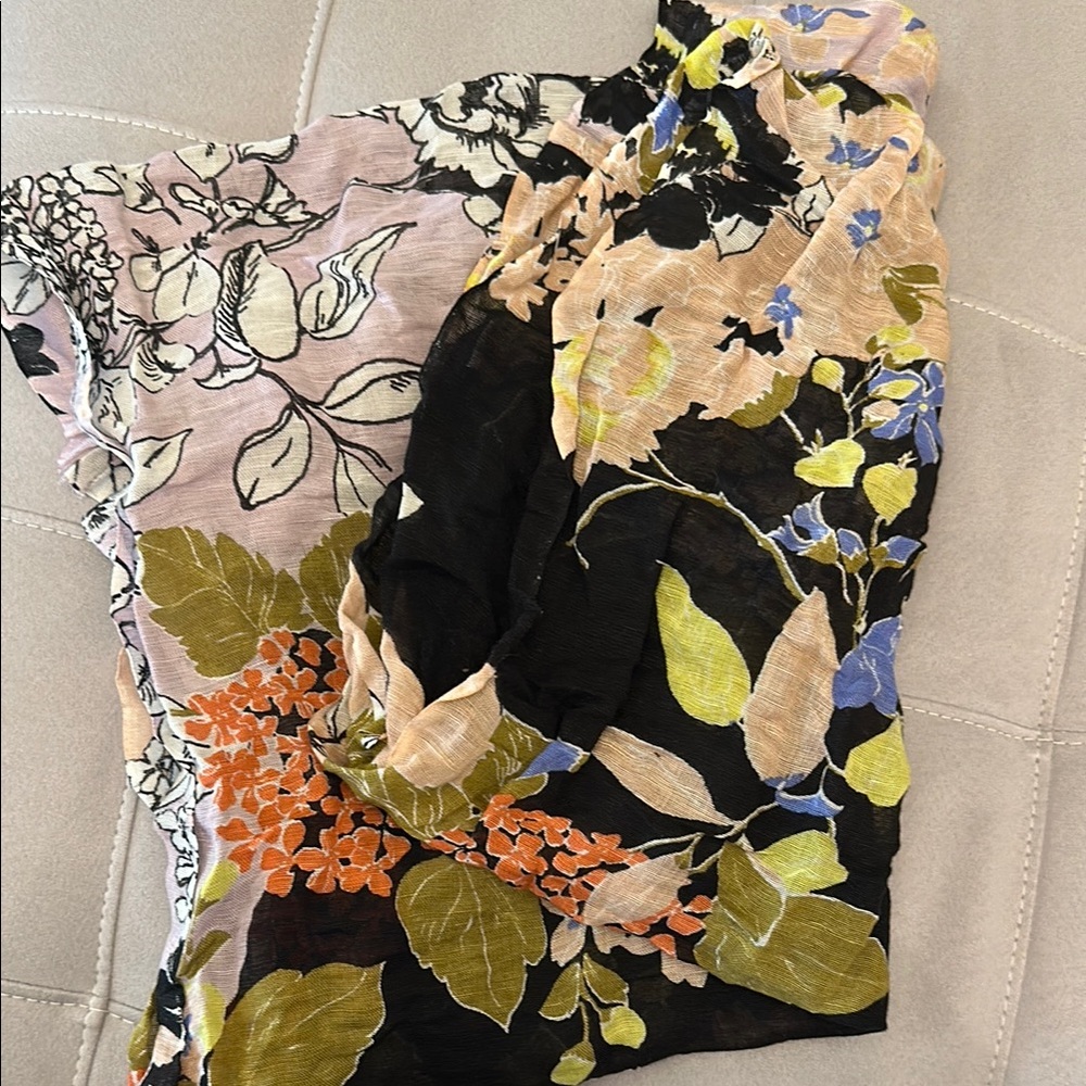 Floral Patterned infinity Scarf